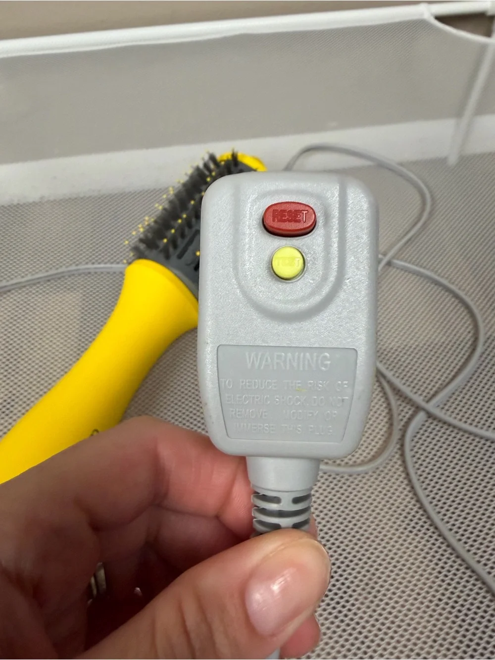 Drybar The Double Shot Oval Blow-Dryer Brush | Yellow Hot Hair Styler Tool EUC
